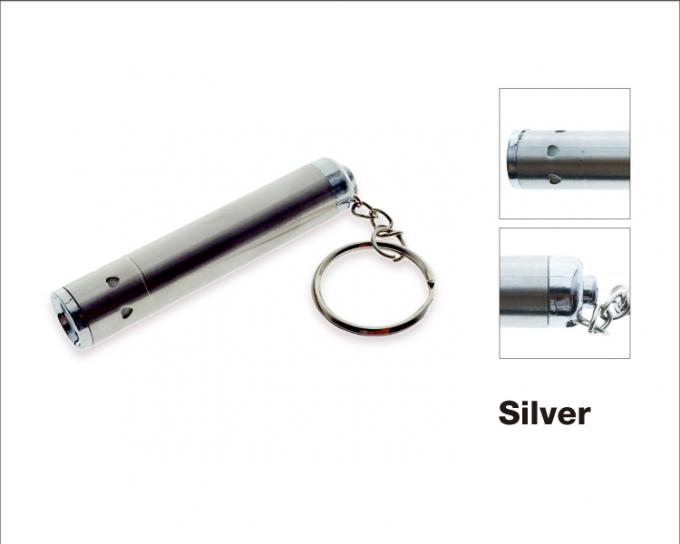 el anillo inoxidable del botón s de la cola de la luz UV 3xLR44 (AG13) de la plata del stell de la forma del tubo llevó la luz del llavero para el premio de la promoción del regalo tan