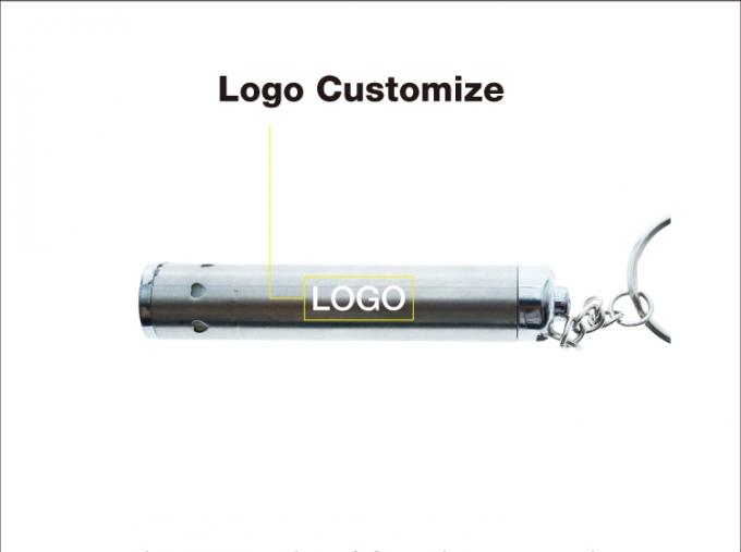 el anillo inoxidable del botón s de la cola de la luz UV 3xLR44 (AG13) de la plata del stell de la forma del tubo llevó la luz del llavero para el premio de la promoción del regalo tan