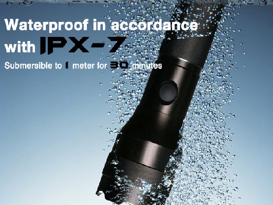 La prenda impermeable más brillante IPX7 de la linterna de la seguridad de Xml T6 LED del Cree para la policía