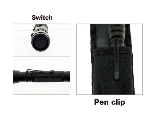 tradicional handsize la linterna de enfoque llevada cree práctico del alto lumen de las baterías 2*AA para el EDC