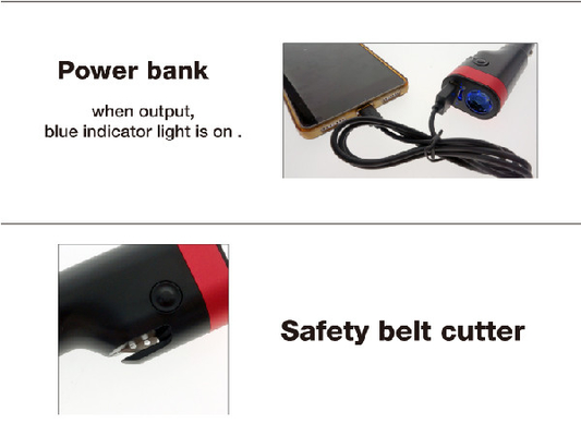 Carga recargable del enchufe del coche de la linterna de LED 1W de la emergencia del interruptor del pulgar