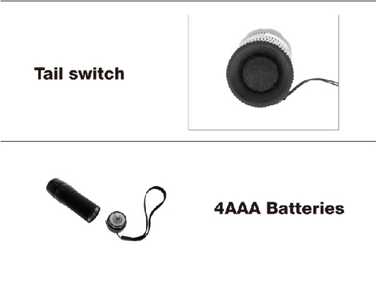 Enfoque 4 de bolsillo de Sun de la linterna de LED del XML T6 EDC pequeño * antorcha de las pilas AAA