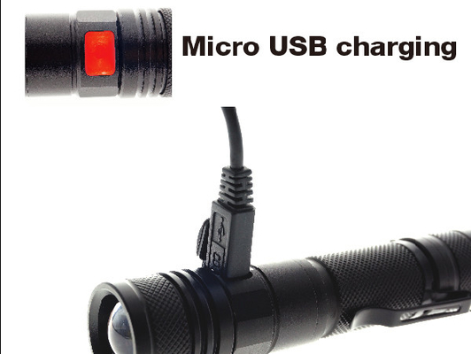 Resplandor recargable portátil del acuerdo de la linterna de LED del EDC con carga por USB micro