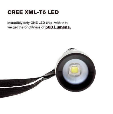 Brillo potente del estilo tradicional de la luz de la antorcha de Sun del enfoque del XML T6 pequeño alto