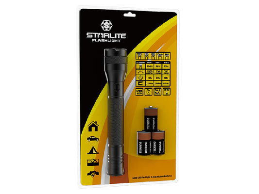 Resistencia de agua de la linterna IPX7 del bolsillo de IPX7 LED Edc con 3 * baterías de D