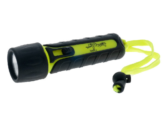 Antorcha plástica del acuanauta del buceo con escafandra de la cubierta de la linterna de LED de goma del salto
