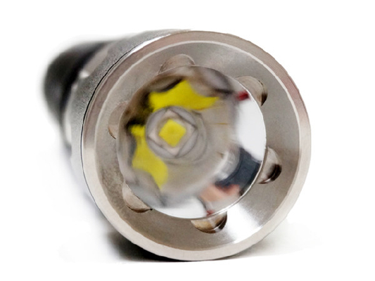 Tipo plano resistencia de la lente de la linterna de LED del bombero del alto brillo de impacto del 1m