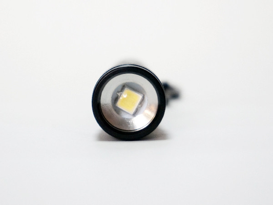 Pequeño color negro material al aire libre brillante de la aleación de aluminio del llavero de la linterna de LED