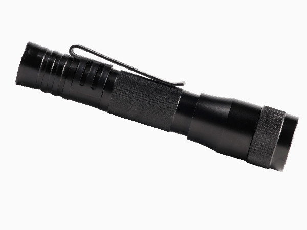 El bolsillo impermeable llevó la linterna del llavero, pequeña linterna del llavero del color negro